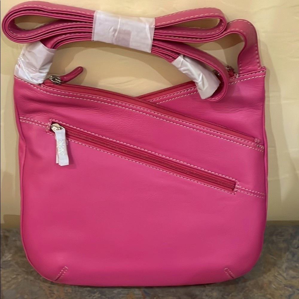 Pink High Quality Leather Crossbody/Shoulder Bag